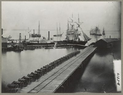 Magazine wharf at City Point, Virginia, c.1865 by Mathew B. Brady